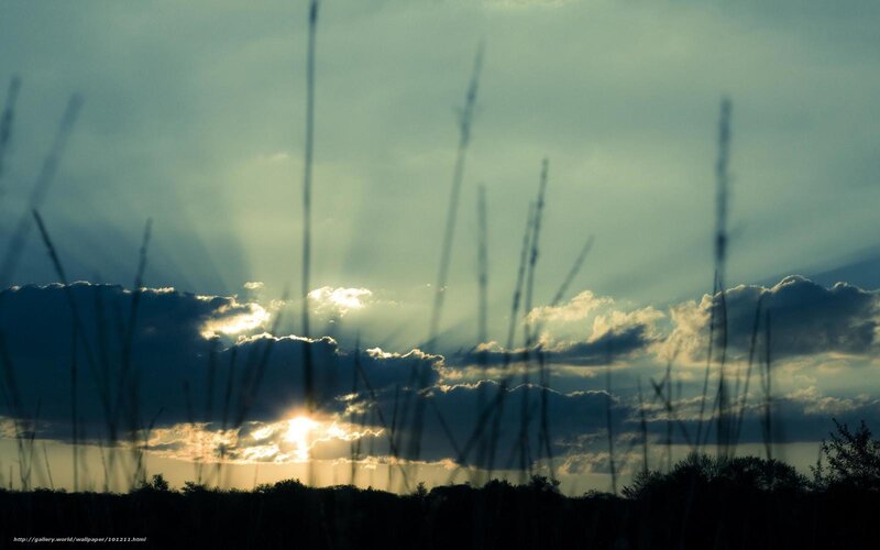 Sunrise Through Clouds — Blue