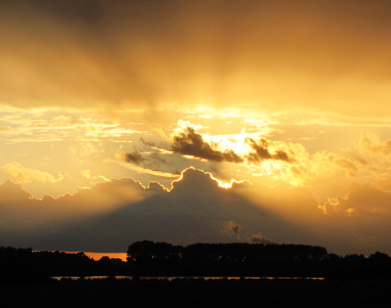 Sunrise Through Clouds — Yellow