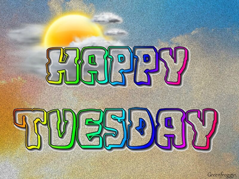 Sunrise with Clouds — Blue, Cheerful, Morning, Digital Art, Sun, Text