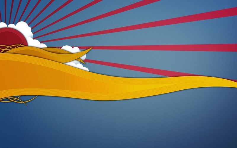 Sunrise with radiant beams