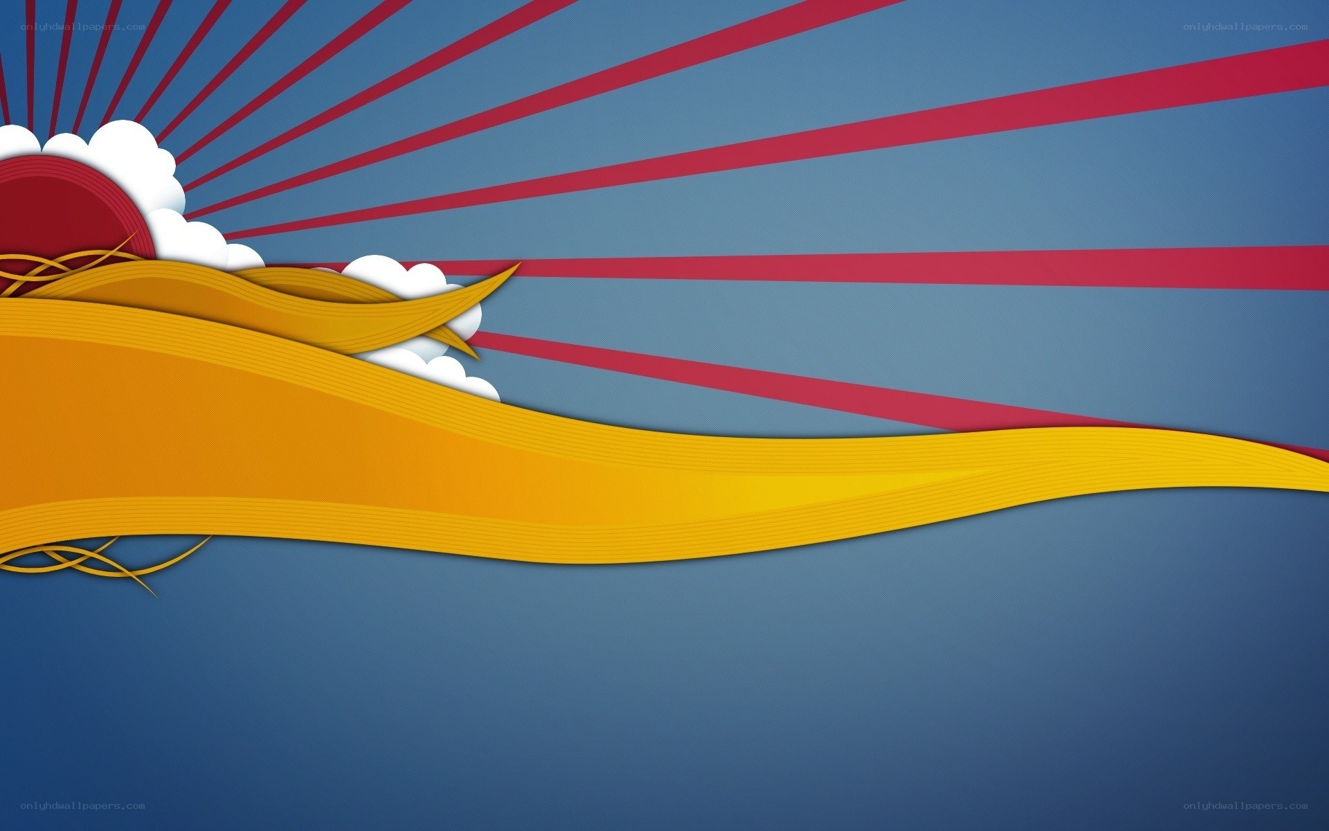 Sunrise with radiant beams