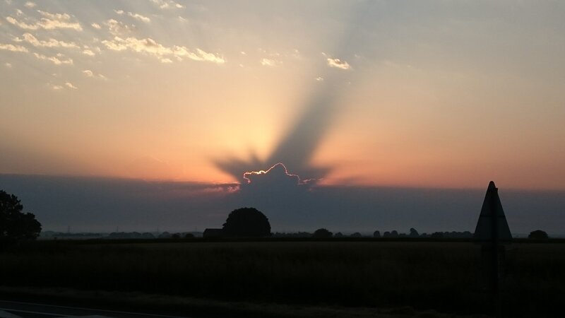 Sunrise with Sunbeams — Orange