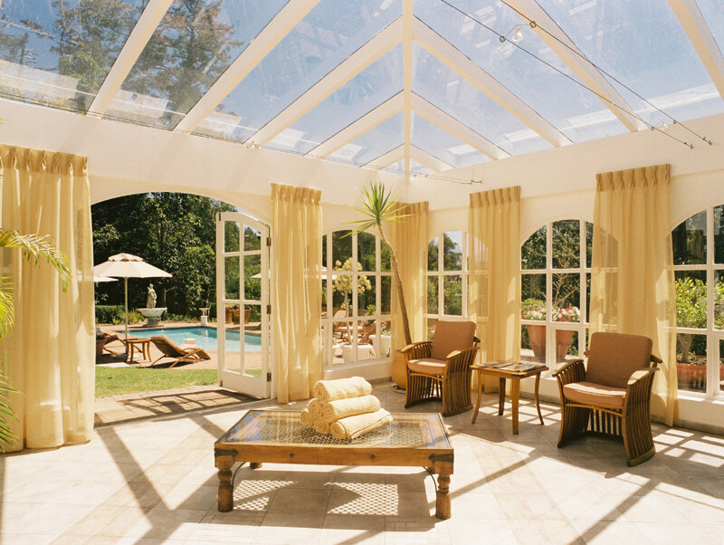Sunroom with Pool View