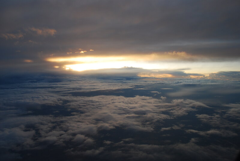 Sunset above the clouds