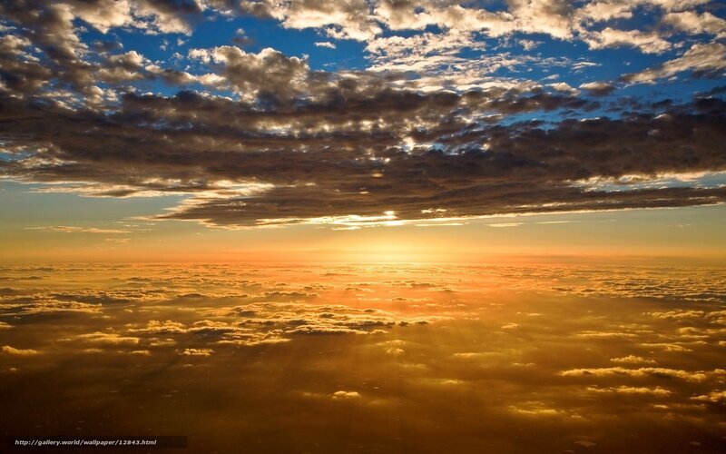 Sunset above the clouds