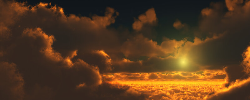 sunset above the clouds