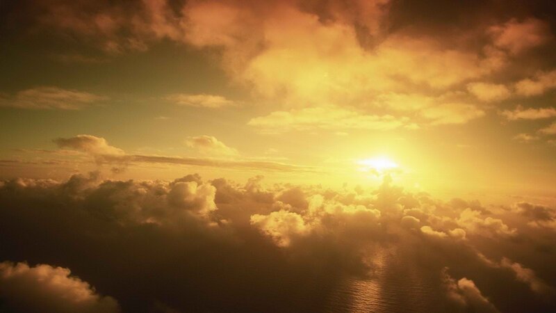Sunset above the clouds