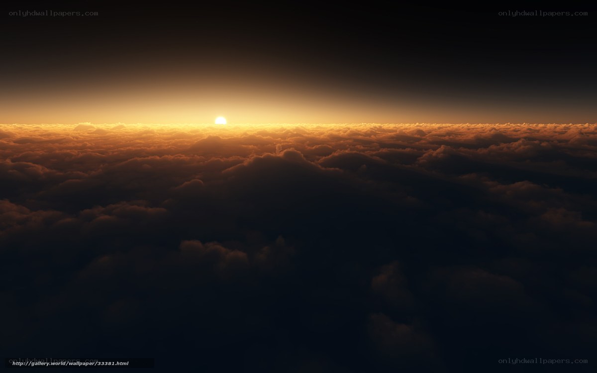 Sunset above the clouds