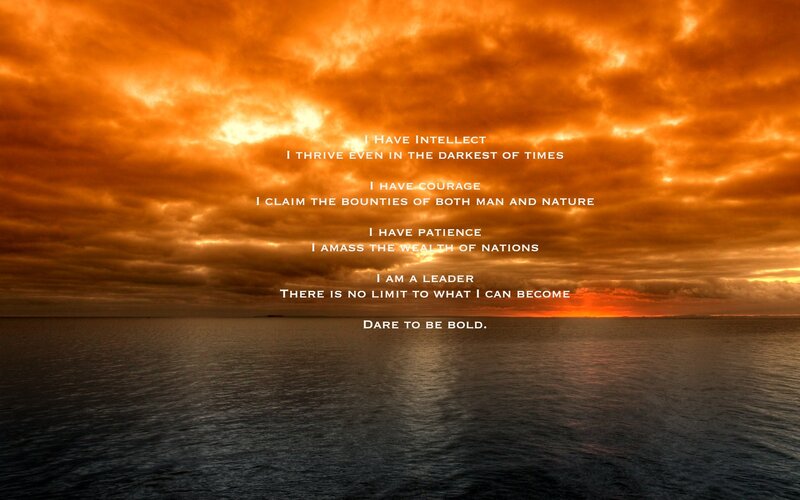 Sunset affirmation