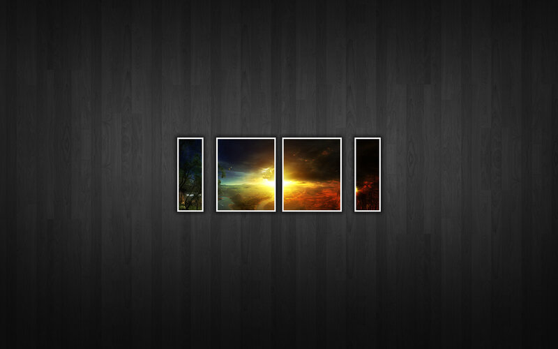 sunset art collage