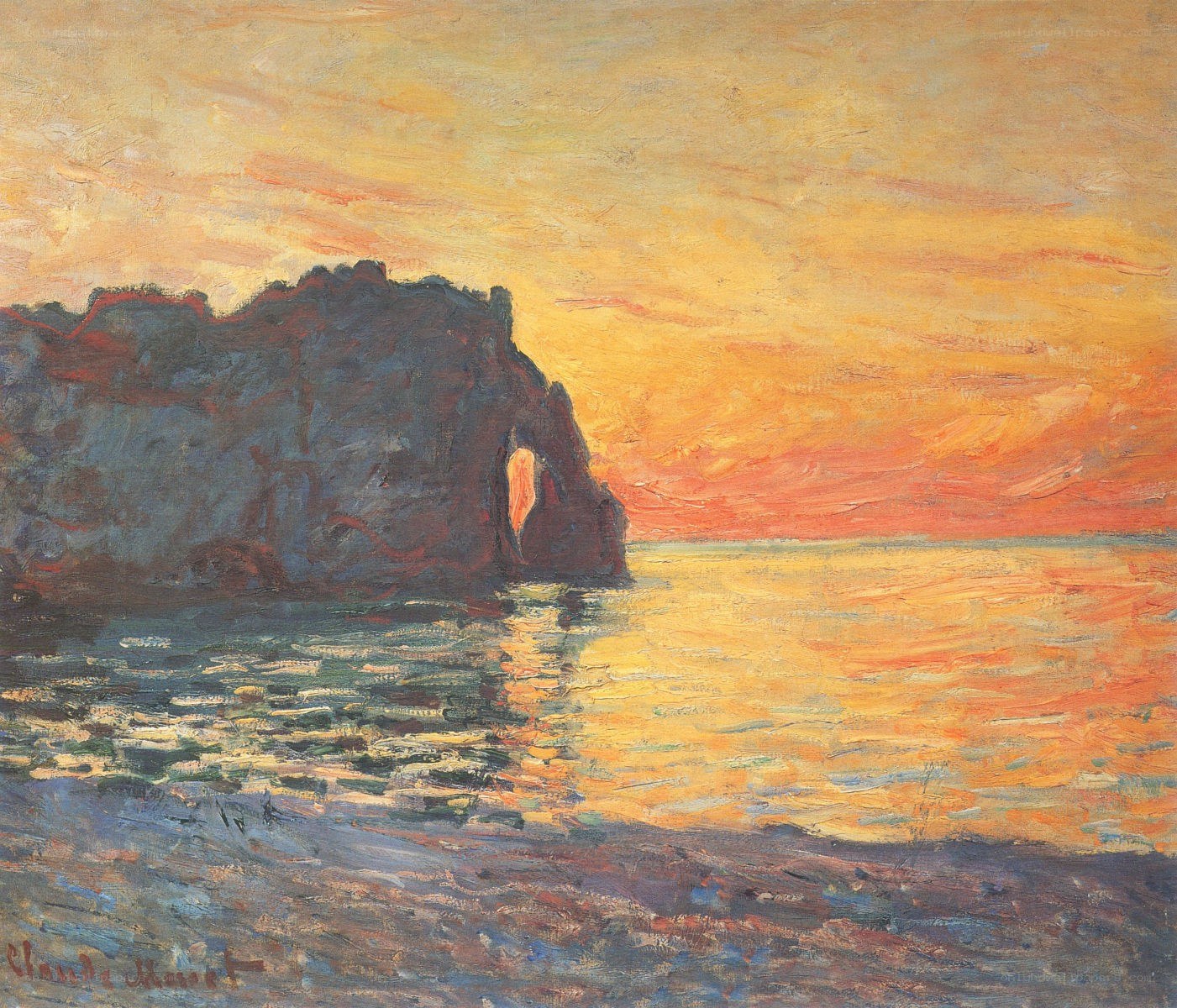 Sunset at Étretat Cliffs