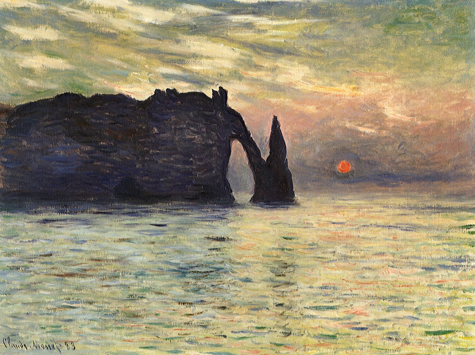 Sunset at Étretat Cliffs