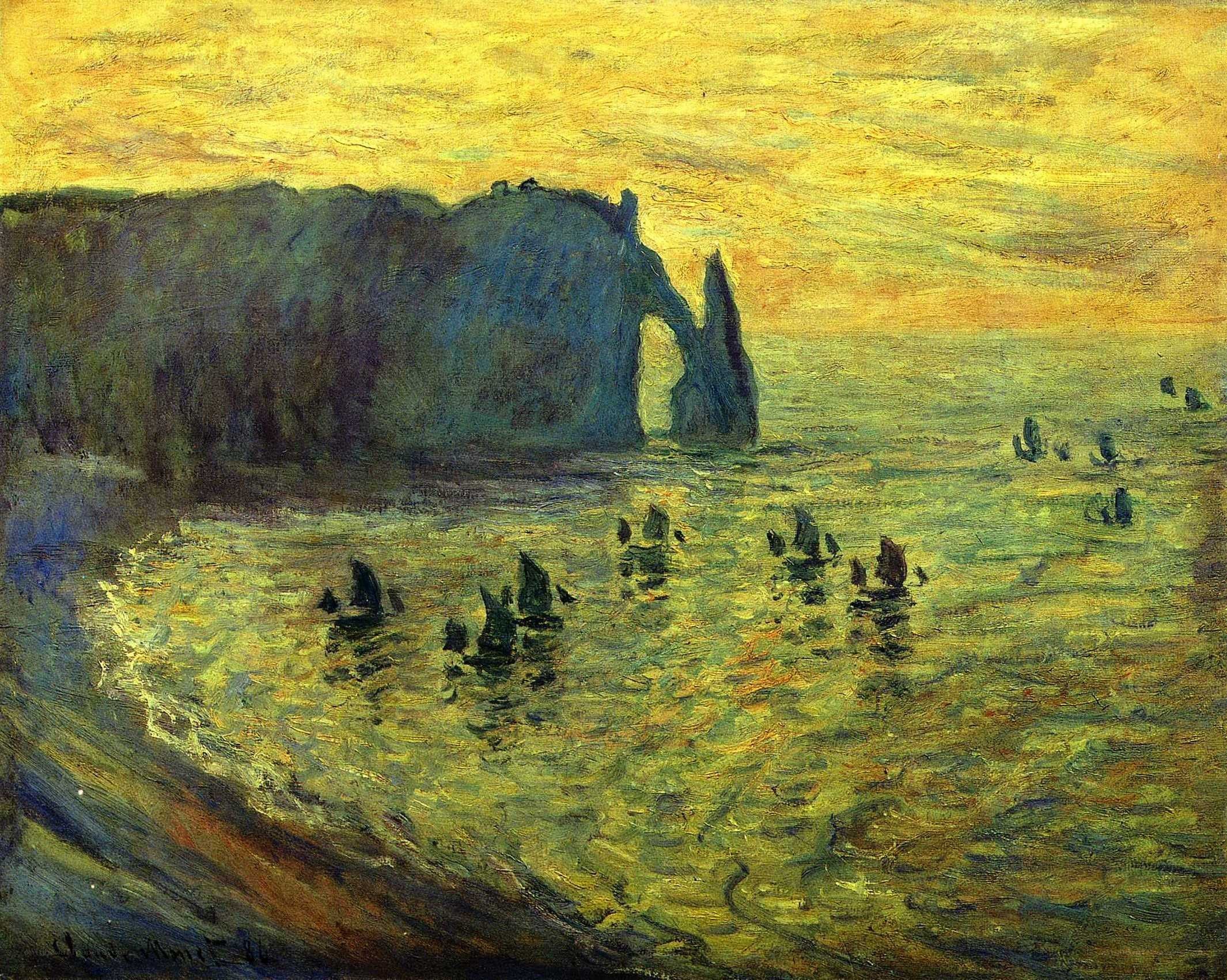 Sunset at Étretat