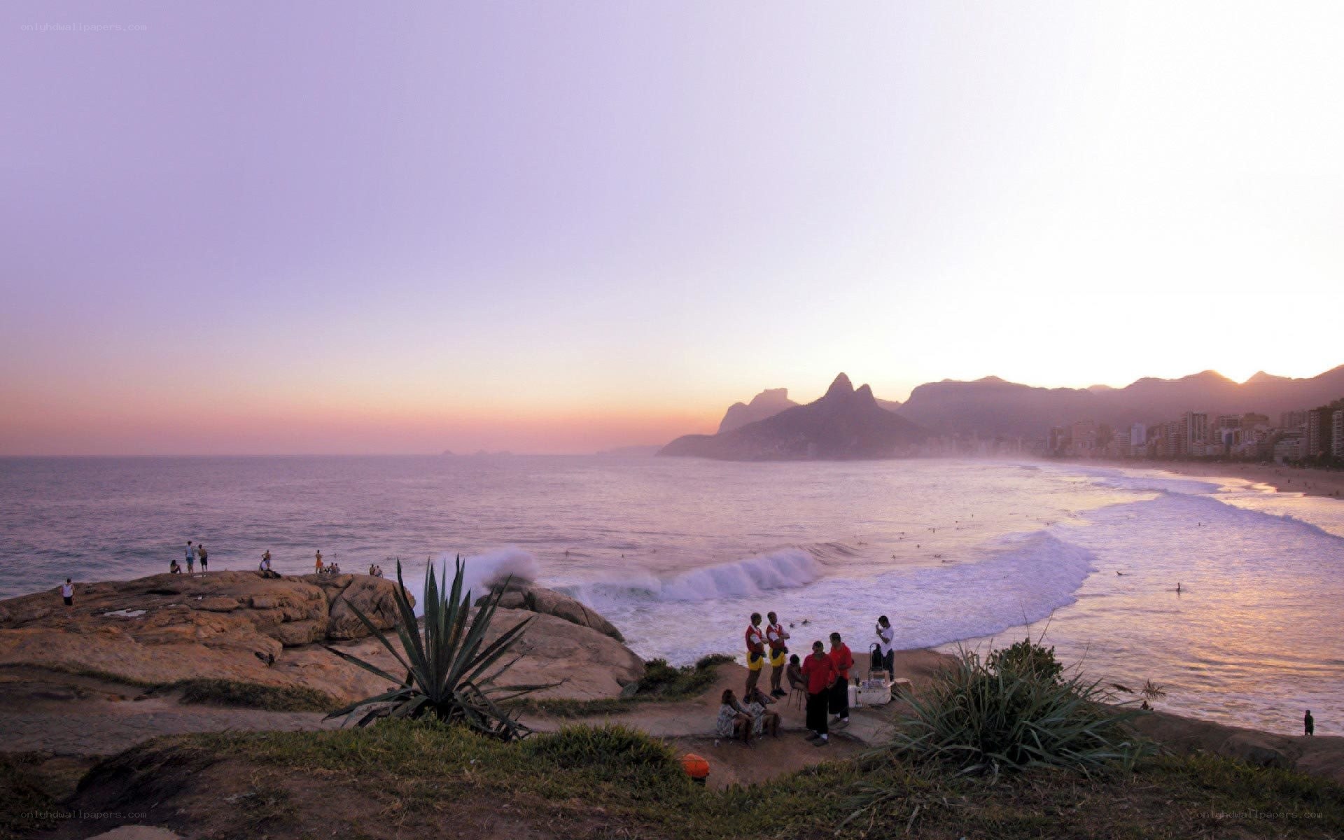 Sunset at a Brazilian beach