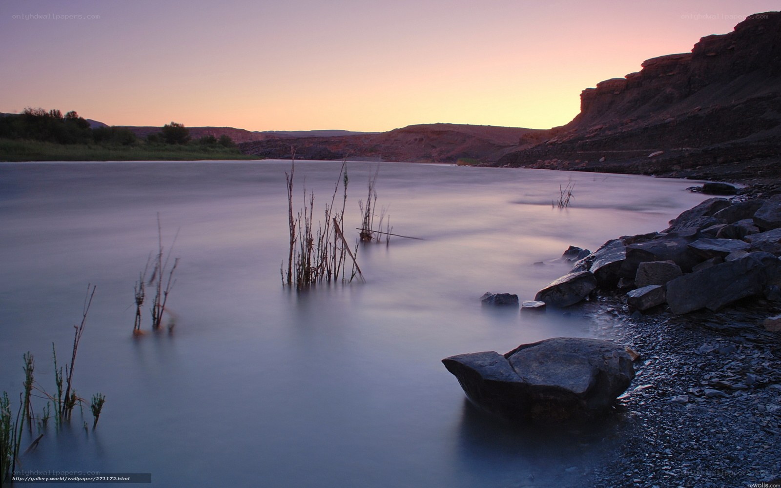 Sunset at a calm river