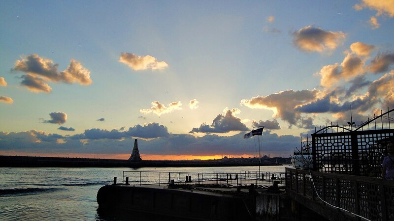Sunset at a Harbor