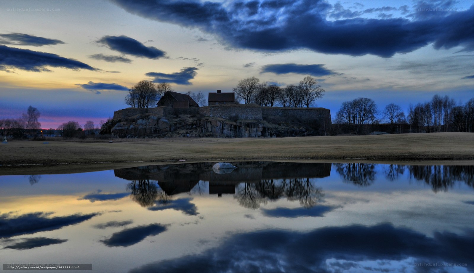 Sunset at a historic fortress