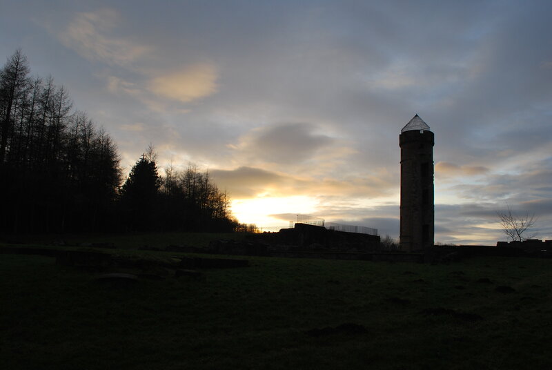 Sunset at a historic tower