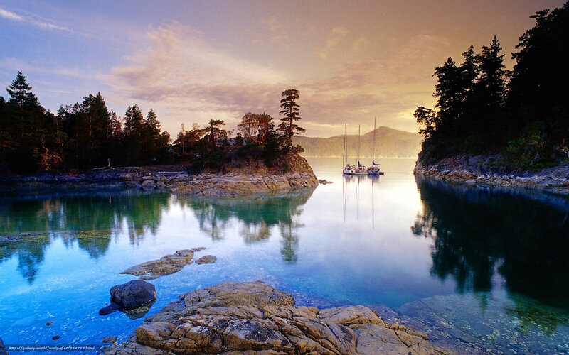 Sunset at a serene coastal cove
