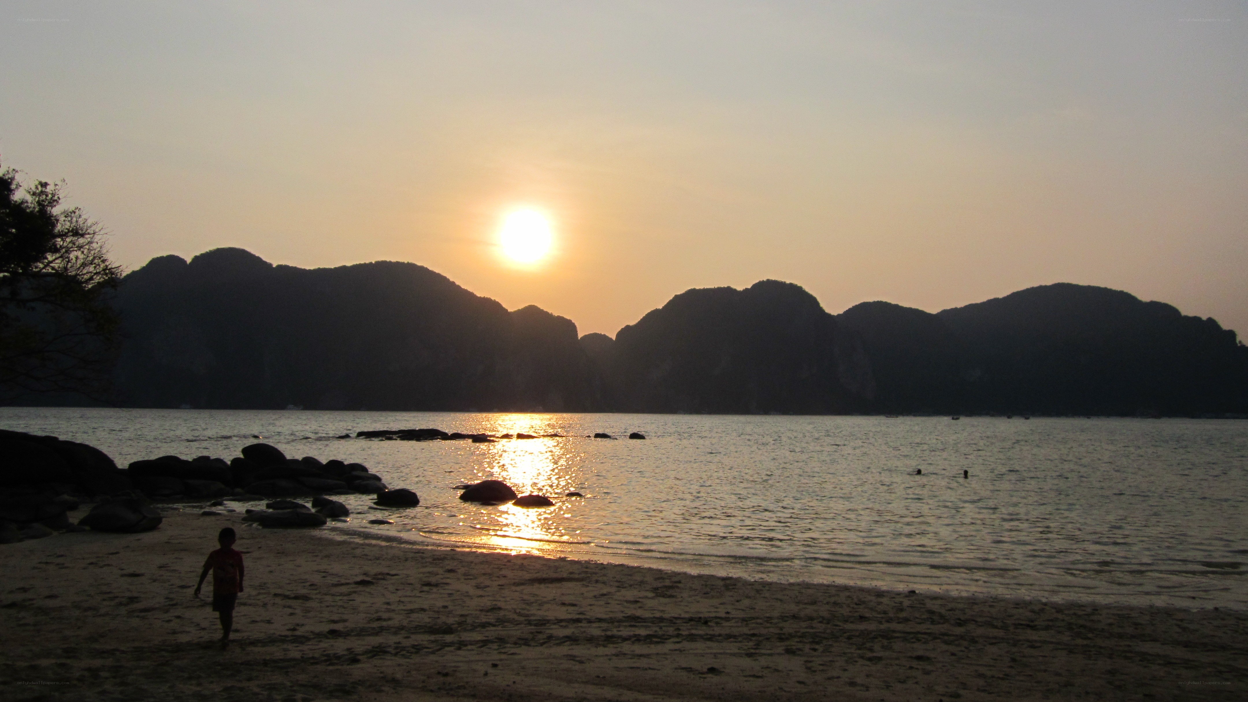 Sunset at a tropical beach