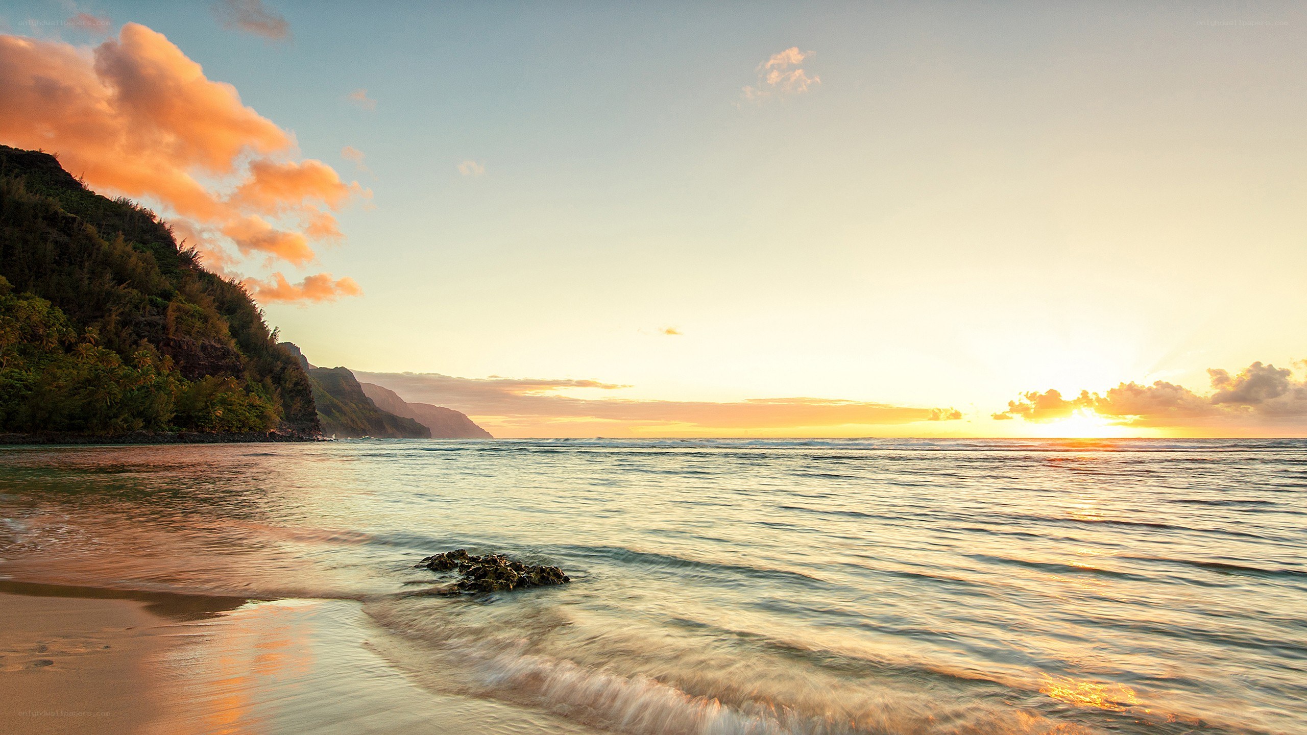Sunset at a tropical beach