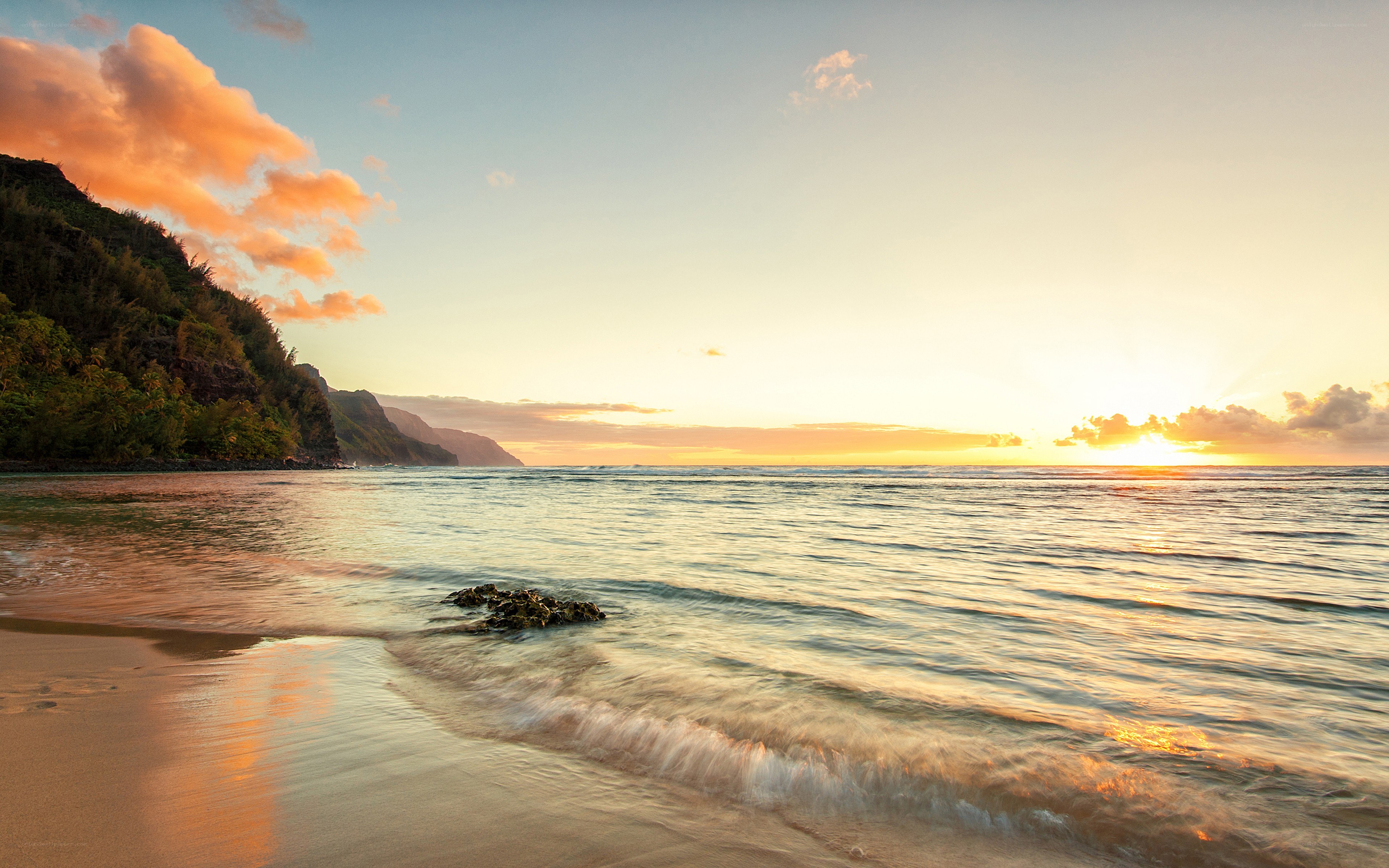 Sunset at a tropical beach