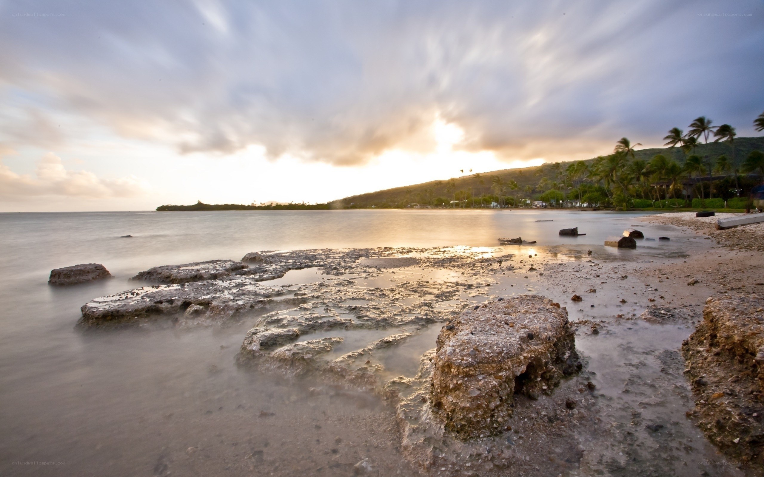Sunset at a tropical beach