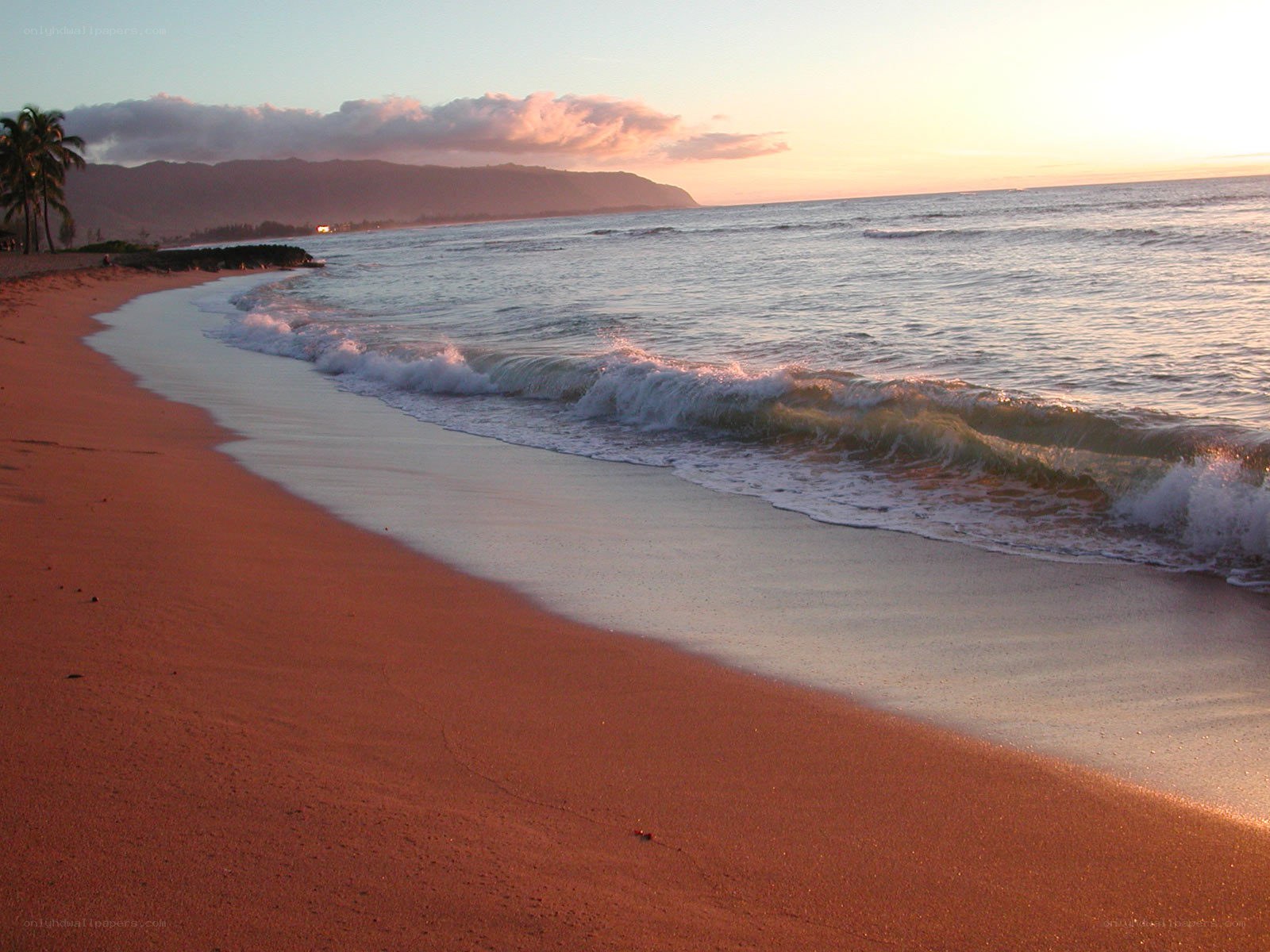 sunset at a tropical beach