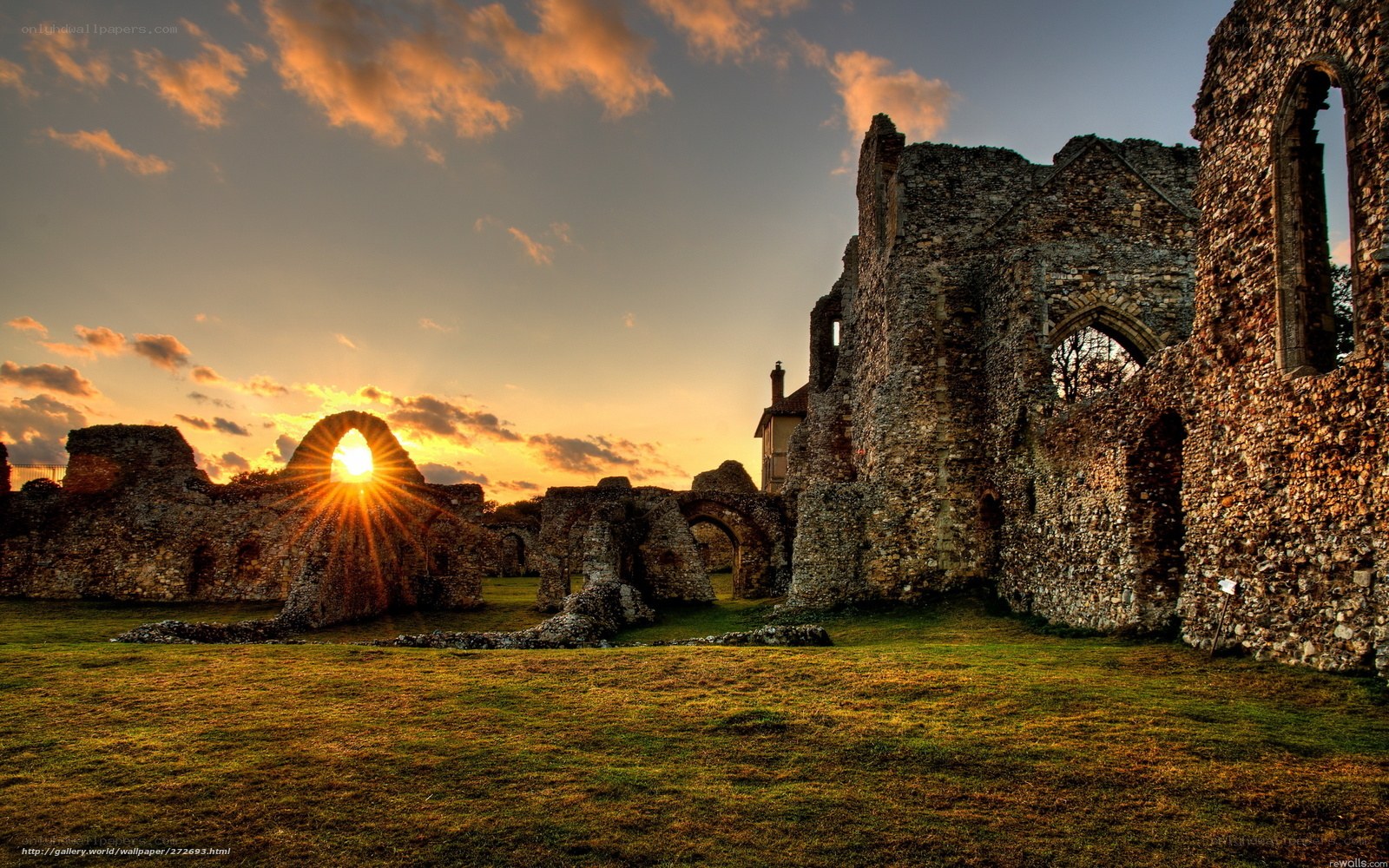 Sunset at ancient ruins