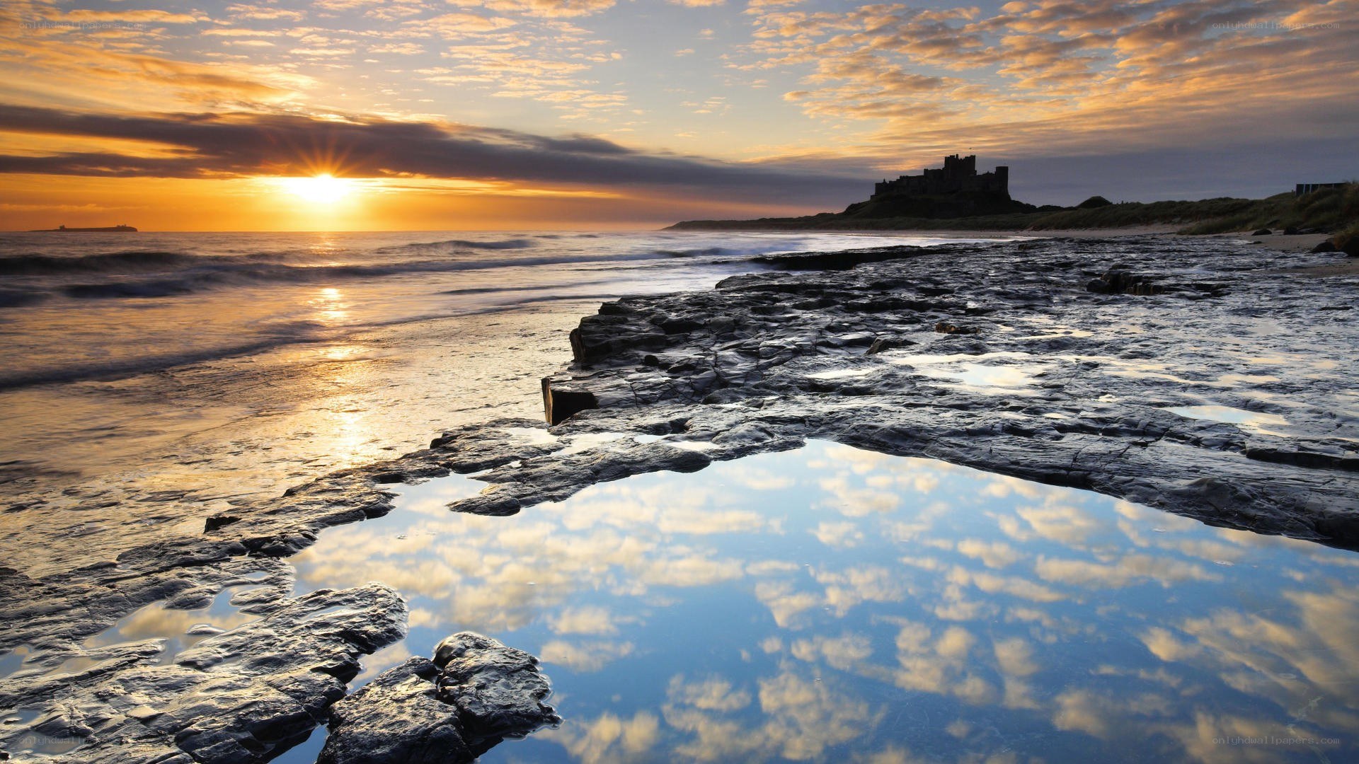 Sunset at Bamburgh Castle