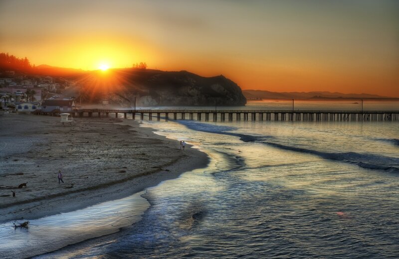 Sunset at Beach Pier — Orange, Serene