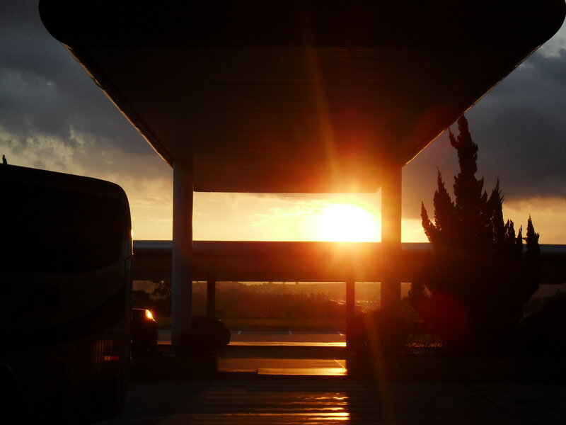 Sunset at Bus Station