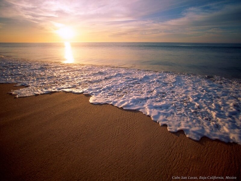 Sunset at Cabo San Lucas beach