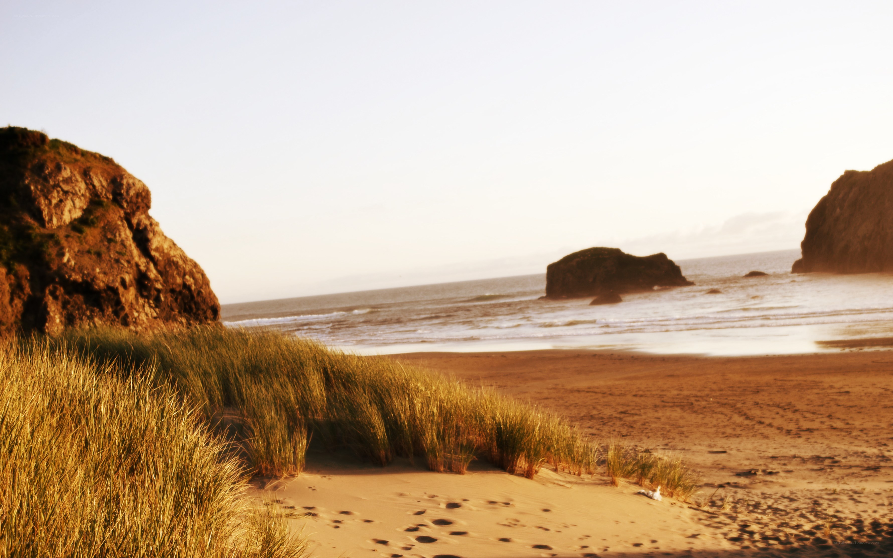sunset at coastal beach