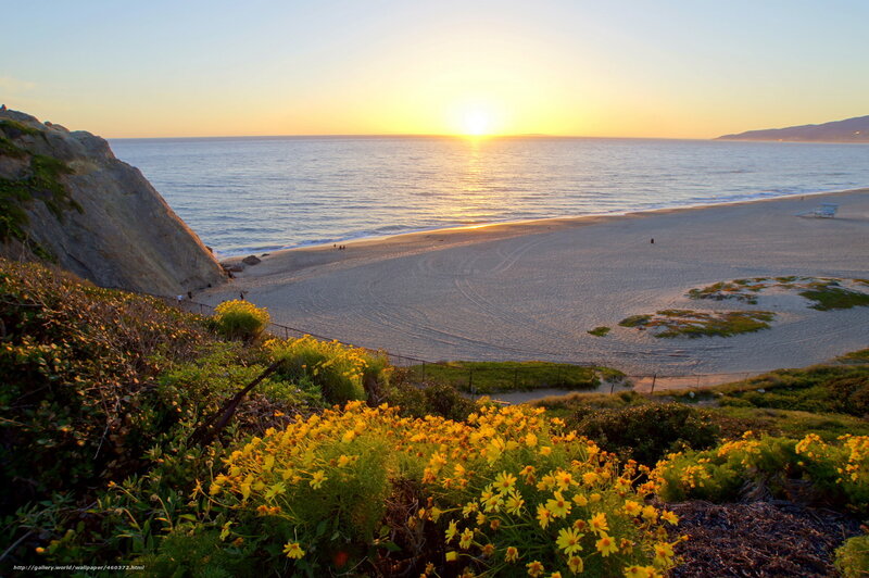 sunset at coastal beach