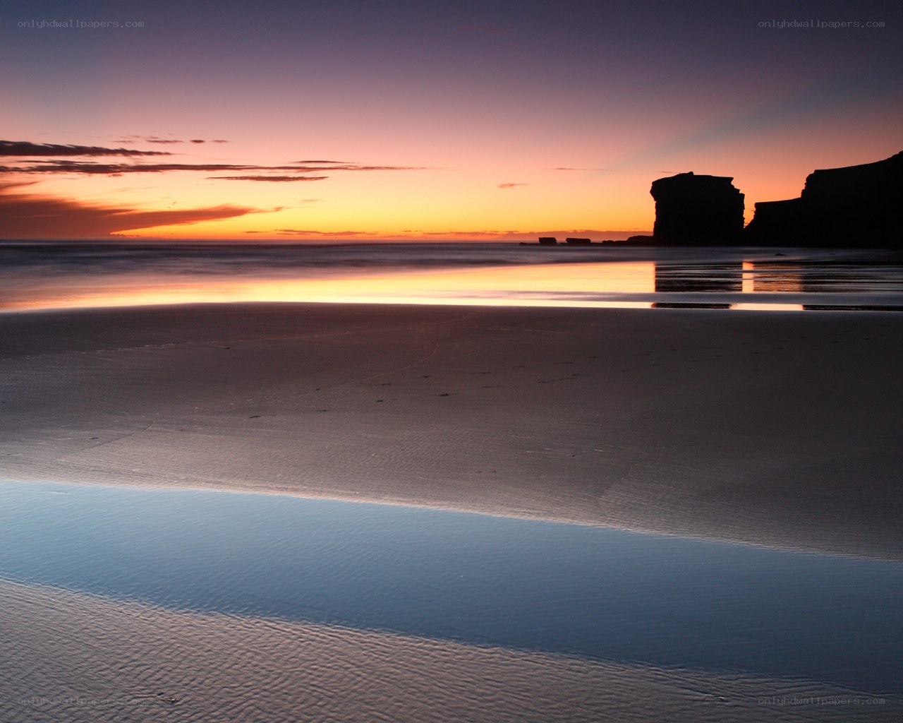 sunset at coastal cliffs