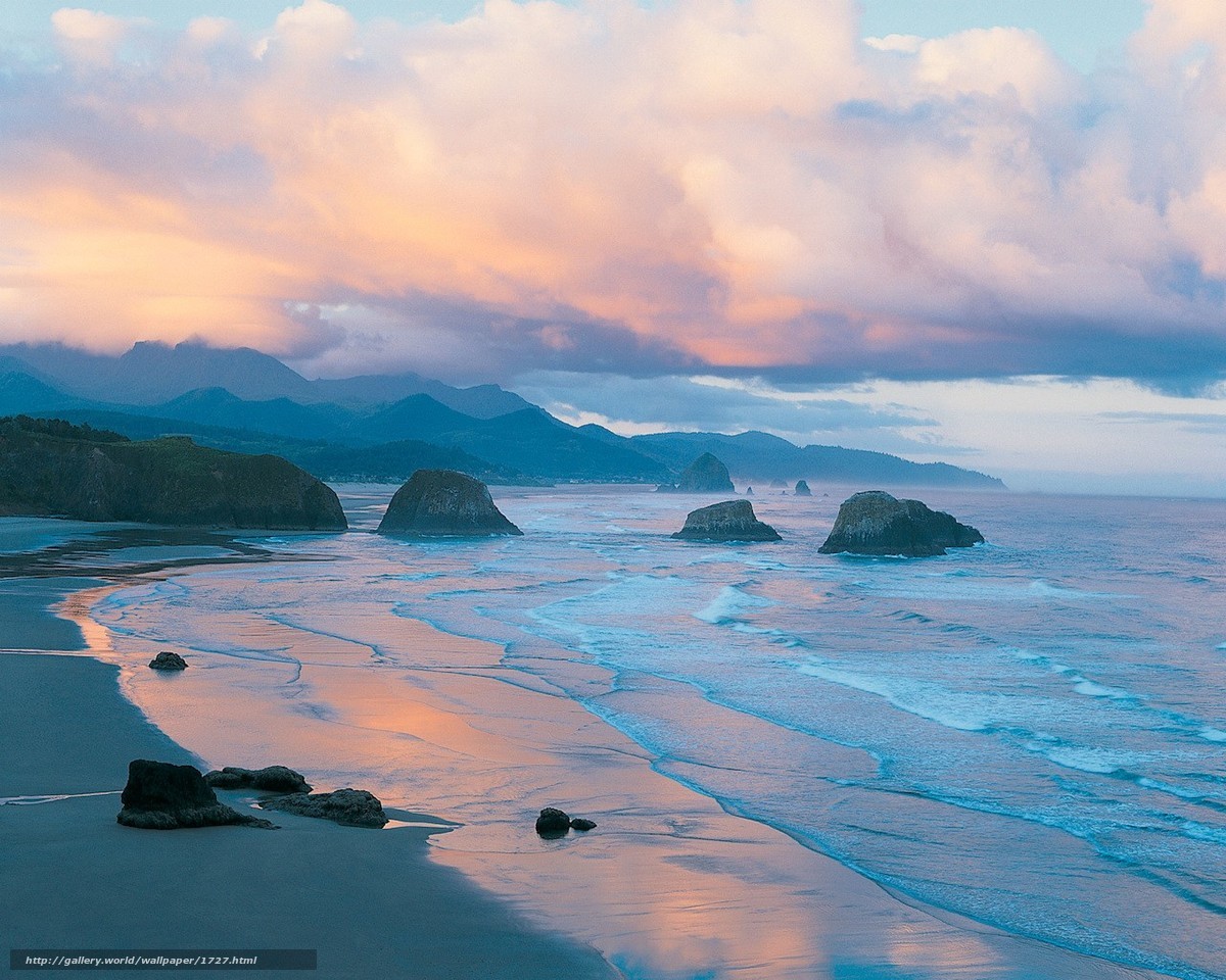 sunset at coastal rock formations