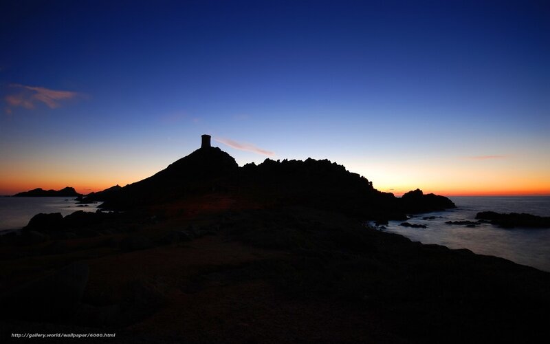Sunset at coastal tower