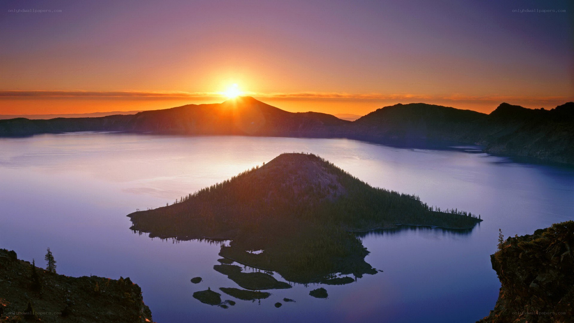 Sunset at Crater Lake