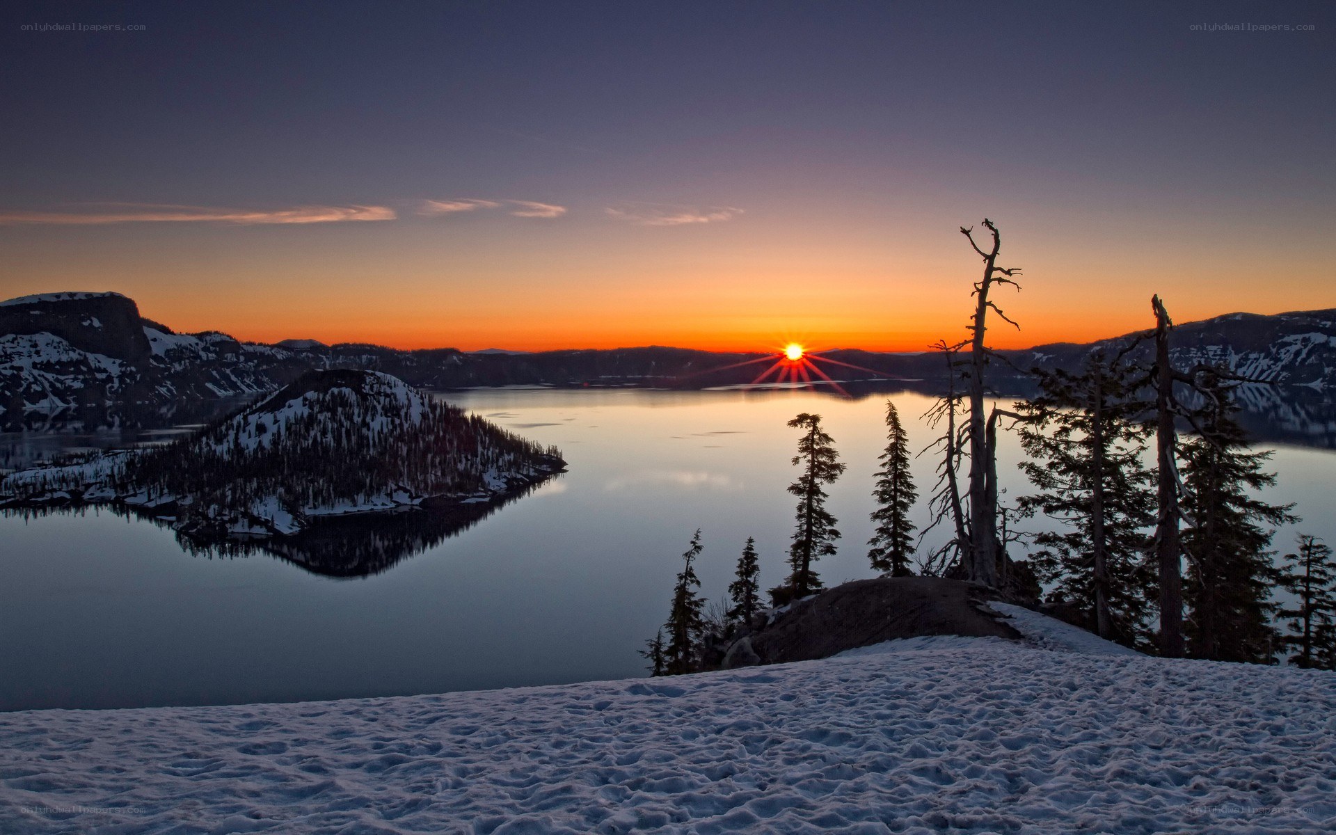 Sunset at Crater Lake
