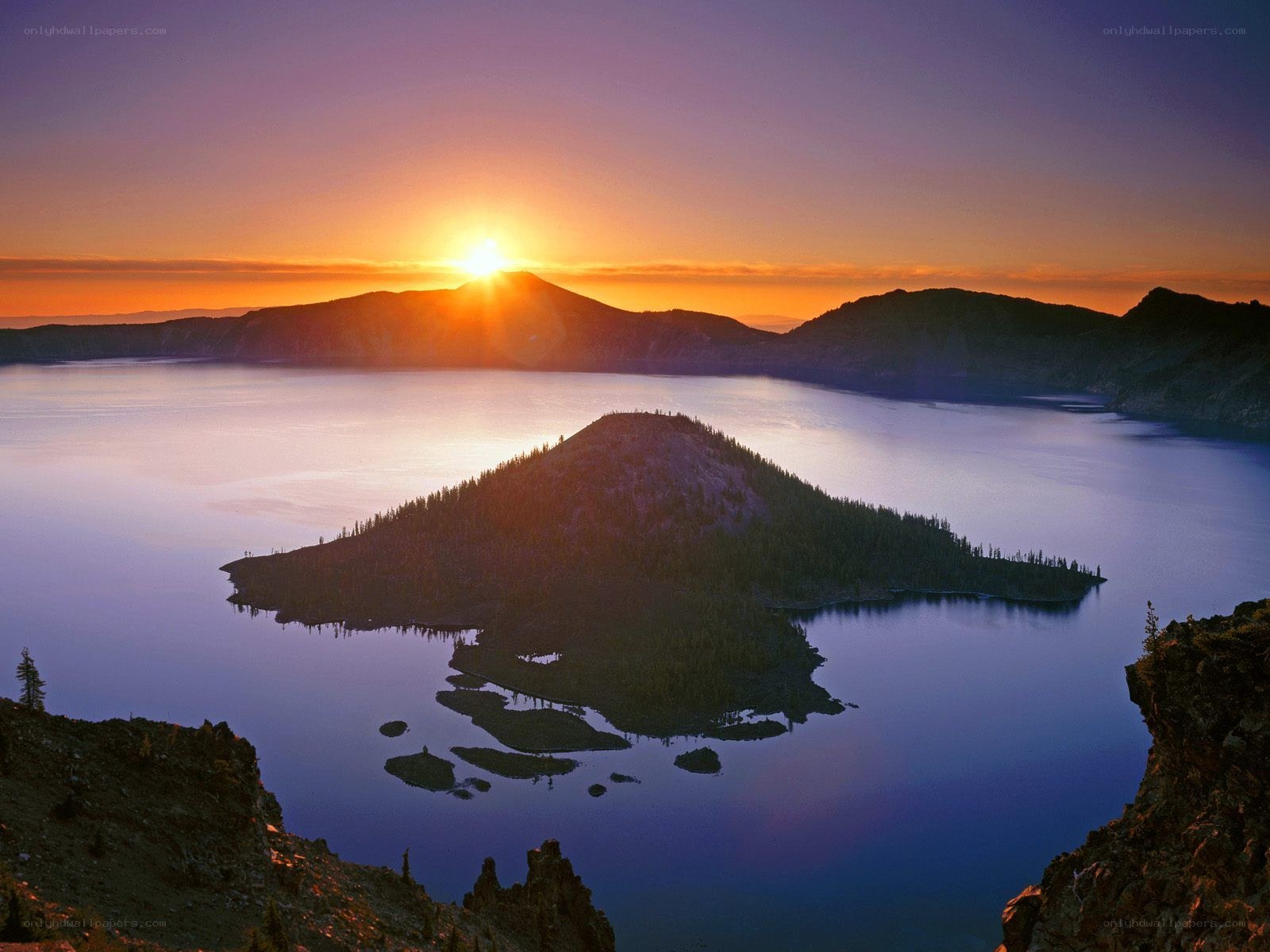 Sunset at Crater Lake