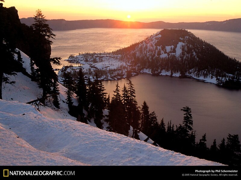 Sunset at Crater Lake