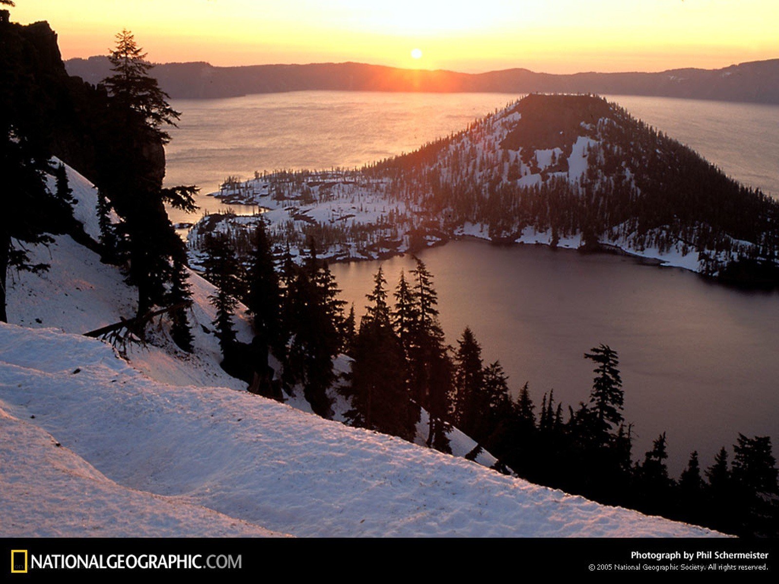 Sunset at Crater Lake