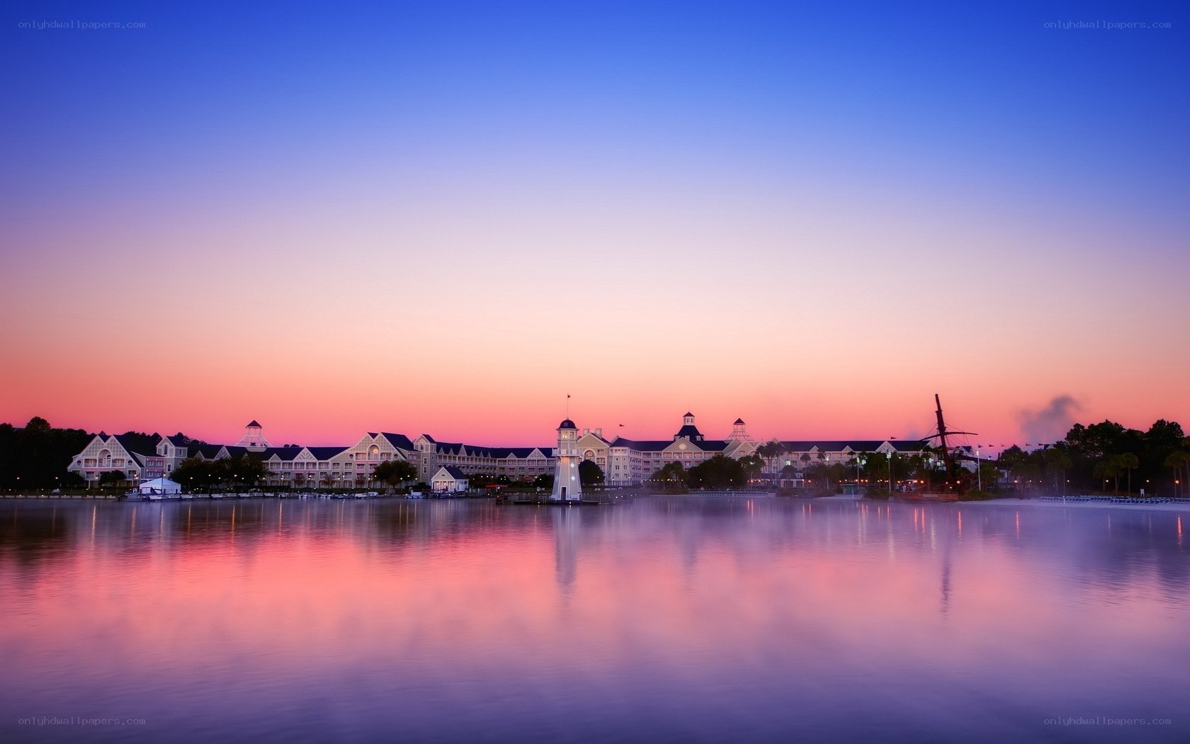 sunset at disney resort