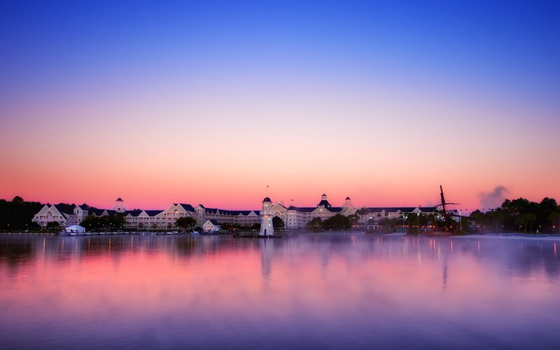 sunset at disney's yacht club