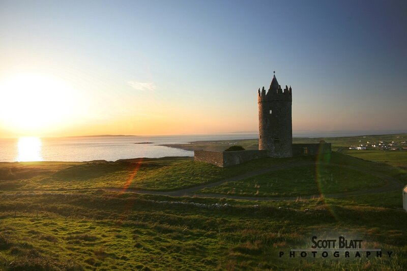 Sunset at Doonagore Castle