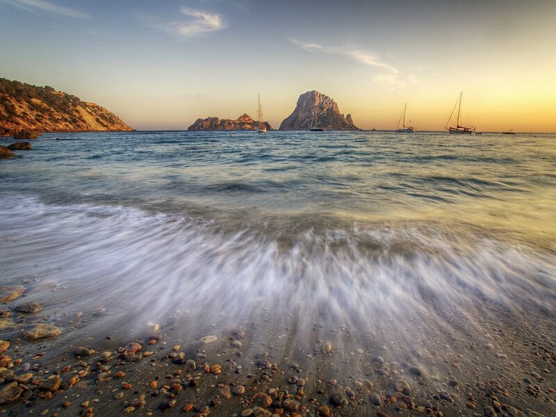 Sunset at Es Vedrà bay