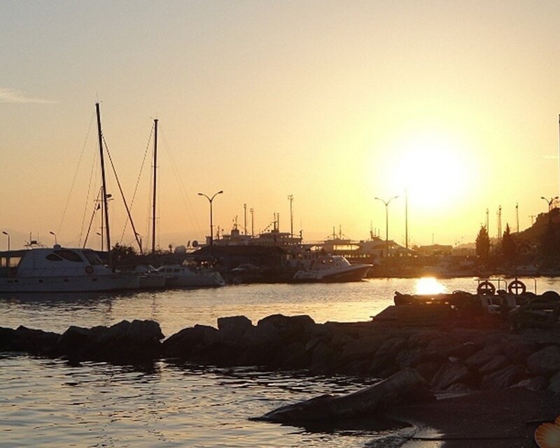 Sunset at Harbor — Yellow