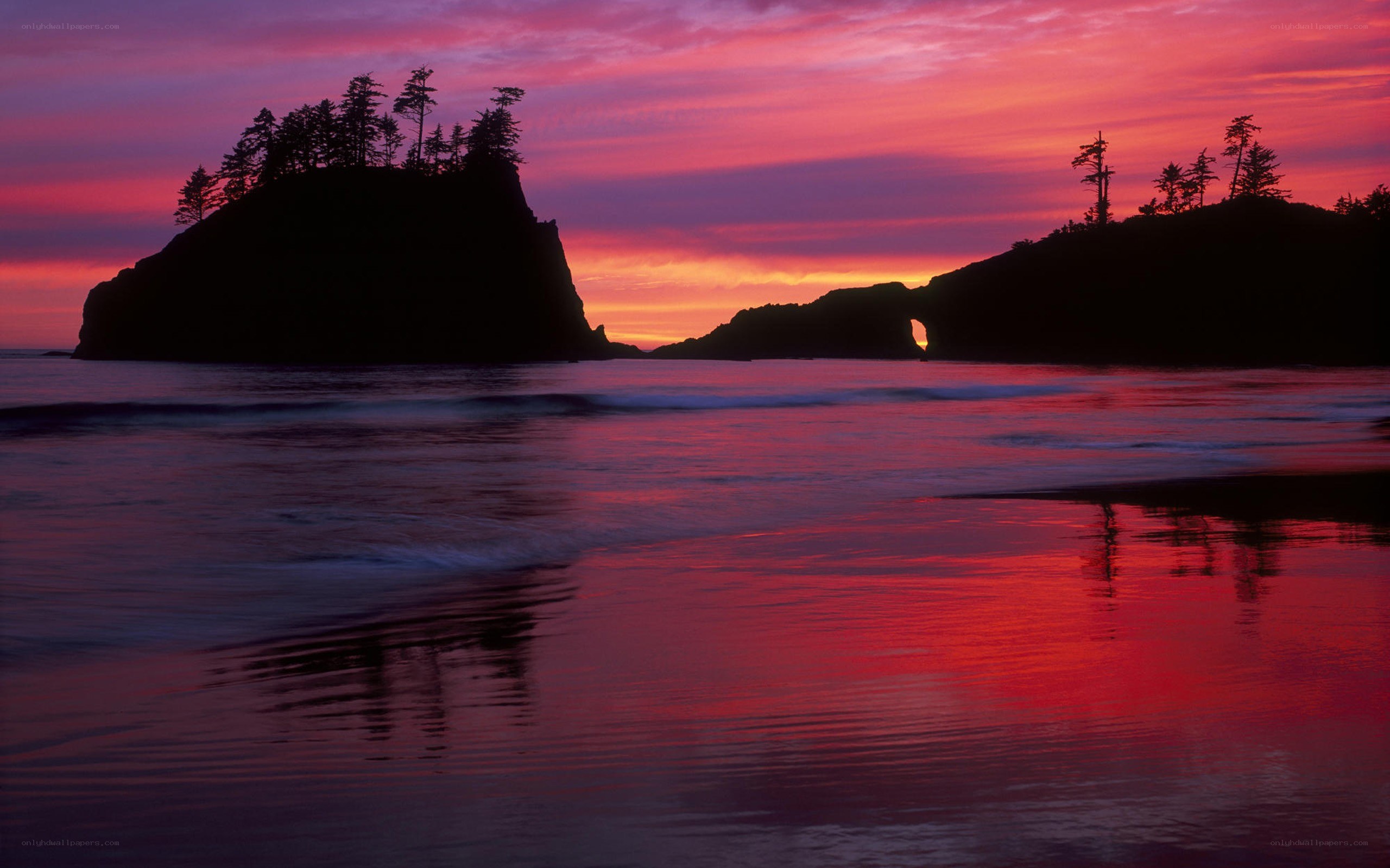 Sunset at Haystack Rock