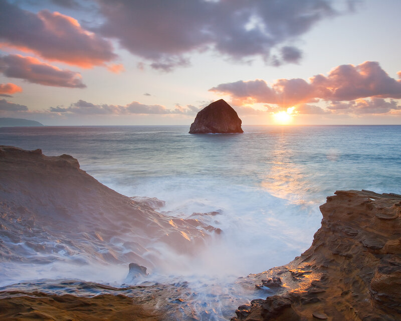 Sunset at Haystack Rock